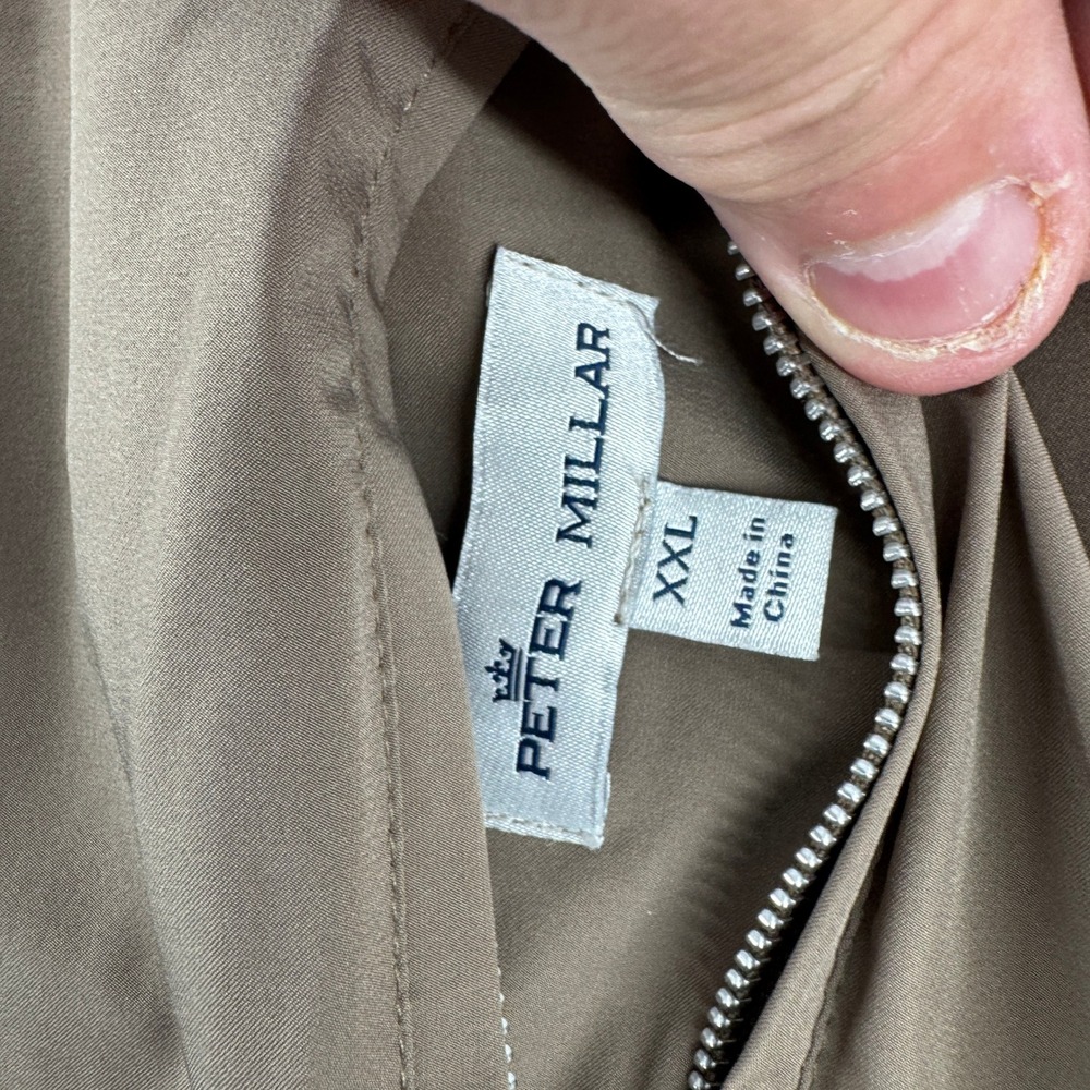 Peter Millar Vest Mens XXL Blue Khaki Reversible Full Zip Quilted Hiking Golf - Picture 3 of 14